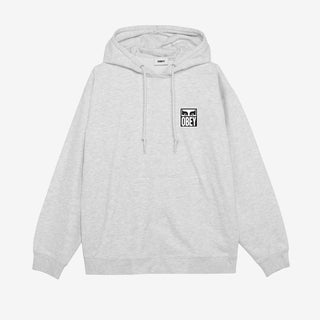 MEN'S OBEY EYES ICON HOOD FLEECE "HEATHER GREY" 112843126