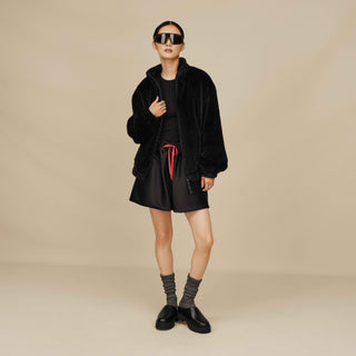 WOMEN'S UGG TASH FAUX FUR JACKET 'BLACK' 1161090-BLK