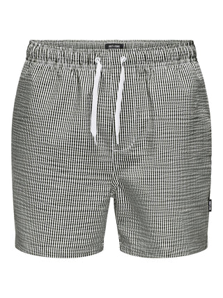 Maillot de bain en seersucker rayé noir Only & Sons 22021841