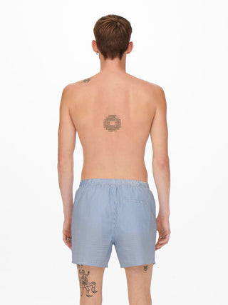 Maillot de bain Only & Sons en seersucker rayé Quiet Harbor 22021841