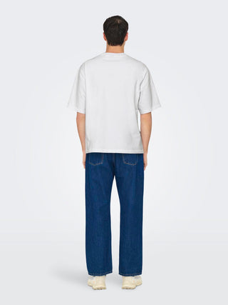 T-shirt oversize blanc Only & Sons 22027787