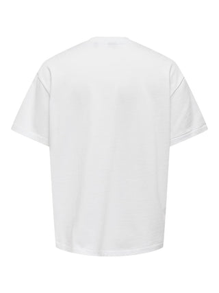 T-shirt oversize blanc Only & Sons 22027787