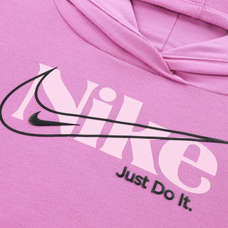 GIRL'S NIKE HOODED MOVE RUCHED SET 'BLACK MAGENTA' 26N686-023