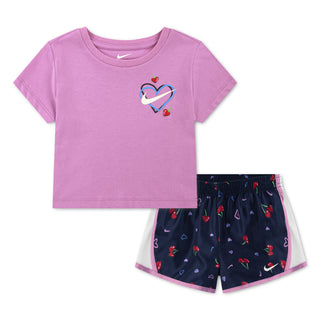 NIKE GIRLS CHERRY NK AOP TEMPO SET 'MIDNIGHT NAVY' 26N746-U90