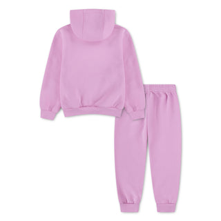GIRLS NIKE FULL ZIP CLUB FLEECE SET 'PINK RISE' 36L445-AAH