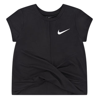 KID'S NIKE ALL DAY PLAY TWIST HEM TEE "BLACK" 36L796-023