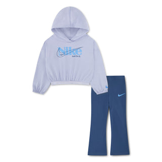 GIRL'S NIKE HOODED RUCHED SET 'MYSTIC NAVY' 36N686-C54