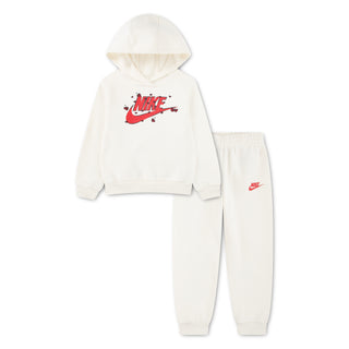 KID'S NIKE HOODED JOGGER FLEECE SET 'SOFT PEARL' 36N835-W8K