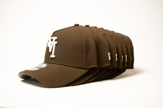 NEW ERA 9FORTY A-FRAME UPSIDE DOWN LOS ANGELES DODGERS MOCHA 40TH ANNIVERSARY STADIUM PATCH