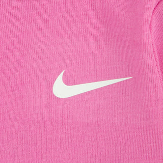 NIKE INFANT LONG SLEEVE 3PC BODYSUIT "PINK" 56K734-A9Y