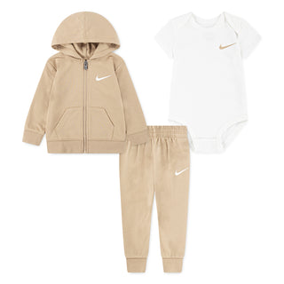 NIKE INFANT 3 PIECE ZIP PANT SET 'HEMP' 56L940-X0L