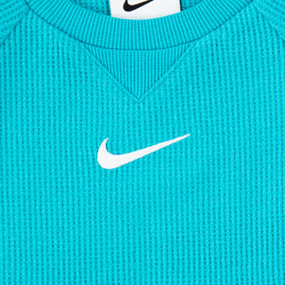 NIKE INFANT SHORT SLEEVE WAFFLE KNIT COVERALL 'DUSTY CACTUS' 56M803-BA2