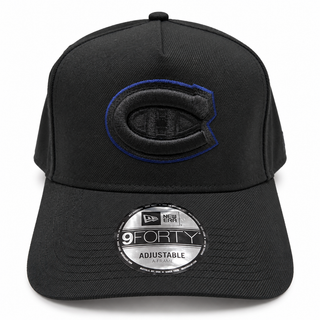 NEW ERA 9FORTY A-FRAME MONTREAL CANADIENS "BLACK BLUE OUTLINE" BLACK UV