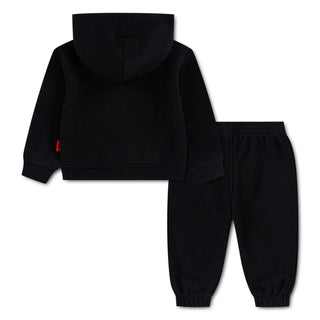 KIDS AIR JORDAN BROOKLYN FLEECE 2-PIECE SET PULLOVER 'BLACK' 65G023-023