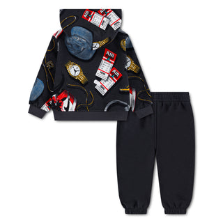 KIDS JORDAN AOP JOGGER SET 'OFF NOIR' 65G312-G0T
