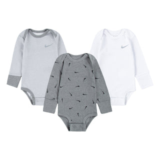 NIKE INFANT 3 PACK BODYSUITS 'DARK GREY HEATHER' 66M164-042