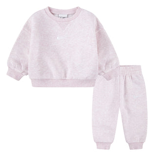 NIKE GIRLS FLEECE CREW SET 'PINK FOAM' 66M188-AAR