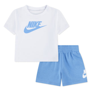 KID'S NIKE CLUB TEE SHORT SET 2-PIECE 'UNI BLUE' 6ML596-B9F