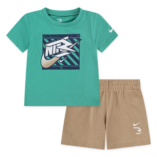 NIKE 3BRAND KIDS 2 PIECE SET 'ATOMIC TEAL' 6Q0858-F88