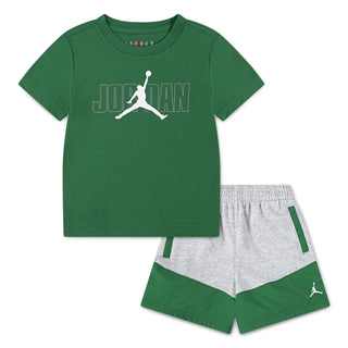 JORDAN KIDS STACKED 2pc SET "GREEN" 75D767-G2H