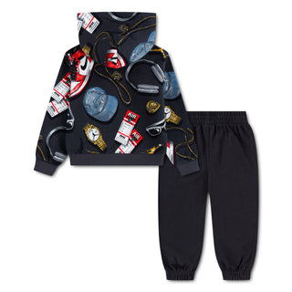 KIDS JORDAN AOP JOGGER SET 'OFF NOIR' 75G312-G0T