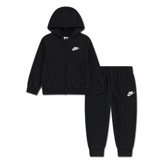 KIDS NIKE FULL ZIP CLUB FLEECE SET 'BLACK' 76L445-023