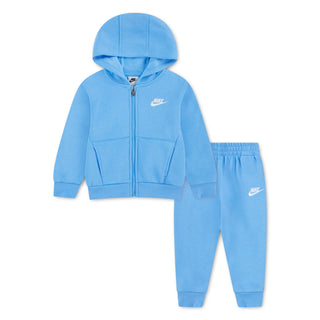 KIDS NIKE FULL ZIP CLUB FLEECE SET 'UNIVERSITY BLUE' 76L445-B9F
