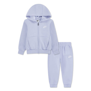 KIDS NIKE FULL ZIP CLUB FLEECE SET 'GHOST' 76L445-BAD