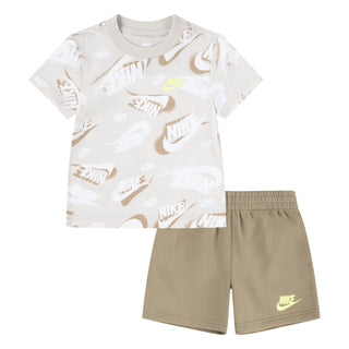 NIKE KIDS ON THE MOVE AOP SET 'BEIGE' 76M723-X3E