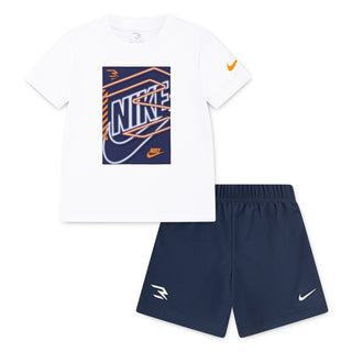 KIDS NIKE 3BRAND 2 PIECE SET 'WHITE' 7Q0642-001
