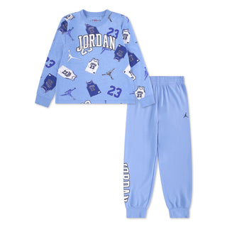 JORDAN KIDS MJ23 JERSEY LS PANT SET 'UNIVERSITY BLUE' 85F181-B9F