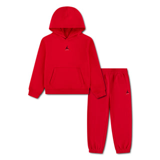 KIDS AIR JORDAN BROOKLYN FLEECE 2-PIECE PULLOVER HOODIE SET 'RED' 85G023-U10