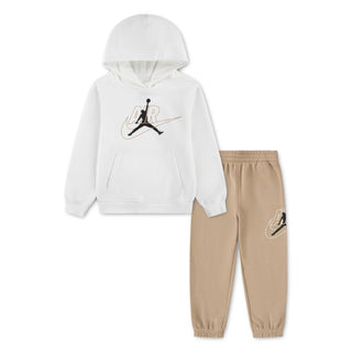 KIDS AIR JORDAN JUMPMAN SWEATSUIT 2-PIECE 'WHITE/BEIGE' 85G226-X0L