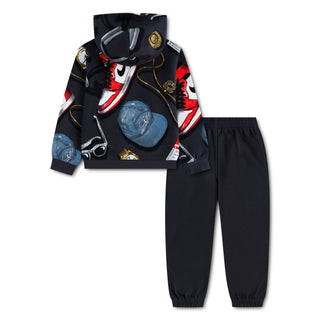 KIDS JORDAN AOP JOGGER SET 'OFF NOIR' 85G312-G0T