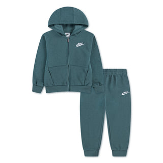 KIDS NIKE FULL ZIP CLUB FLEECE SET 'MINERAL SLATE' 86L445-G3S