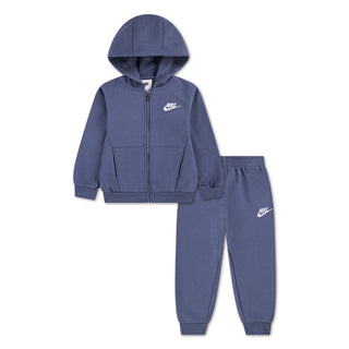 KIDS NIKE FULL ZIP CLUB FLEECE SET 'WORLD INDIGO' 86L445-UG5