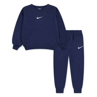 NIKE KIDS ESS FLC CREW SET 'NAVY' 86M188-U90