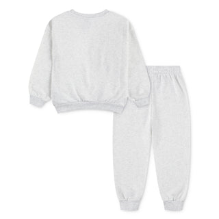 NIKE KIDS ESS FLC CREW SET 'BIRCH HEATHER' 86M188-X58
