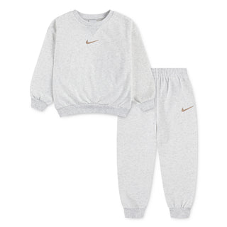 NIKE KIDS ESS FLC CREW SET 'BIRCH HEATHER' 86M188-X58