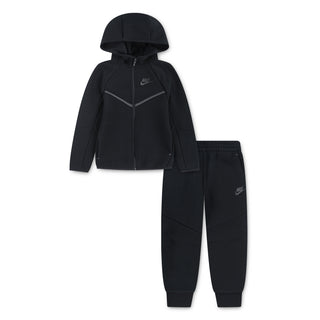 NIKE KIDS TECH FLEECE FZ SET 'BLACK' 86M880-023