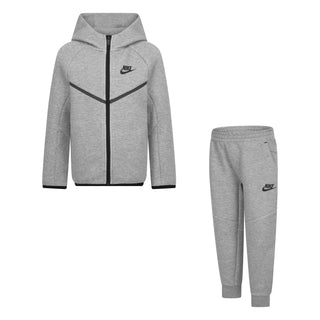 NIKE KIDS TECH FLEECE FZ SET 'DARK HEATHER GREY' 86M880-042