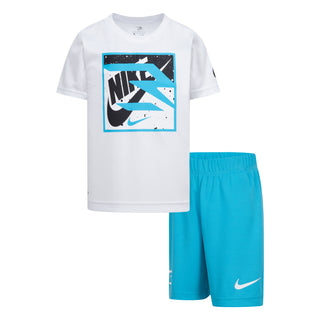 NIKE 3BRAND KIDS DRI FIT BLOCK SET 'CHLORINE BLUE' 8Q0626-B8X