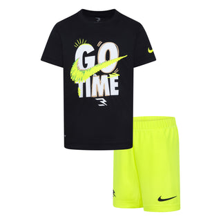 NIKE 3BRAND KIDS GO TIME 2 PIECE SET 'BLACL' 8Q0628-023