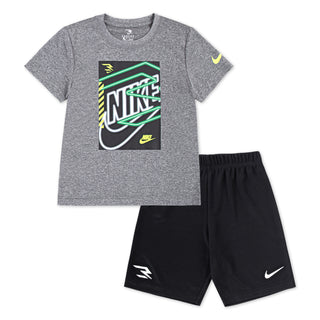 KIDS NIKE 3BRAND 2 PIECE SET 'CARBON HEATHER' 8Q0642-GEH