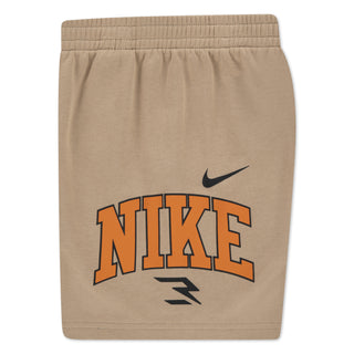 KID'S NIKE 3BRAND SHORT SET 'WHITE/ORANGE/HEMP' 8Q1424-001