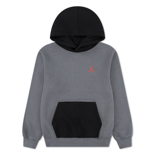 BOYS JORDAN BROOKLYN FLEECE PO HOODIE 'BLACK/SMOKE GREY' 95F116-K0E