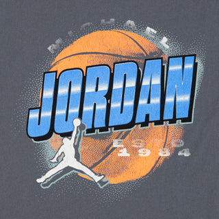 BOYS AIR JORDAN DISTRESSED CHROME T-SHIRT 'IRON GREY' 95F191-GAE
