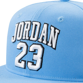 JORDAN KIDS FLATBRIM CAP 8-20YRS 'BLUE JERSEY' 9A0781-B9F