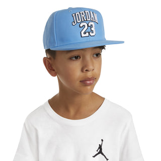 JORDAN KIDS FLATBRIM CAP 8-20YRS 'BLUE JERSEY' 9A0781-B9F