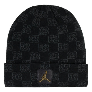 KIDS JORDAN MONOGRAM BEANIE SET 'BLACK' 9A0970-023